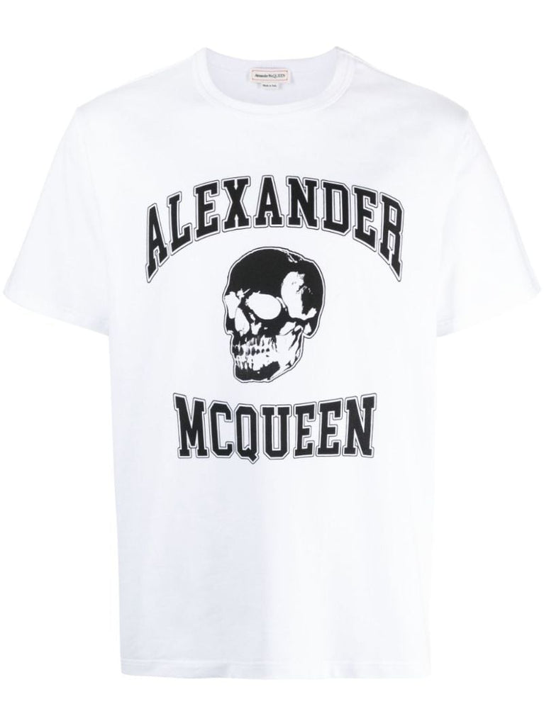 White Logo-print Cotton T-shirt