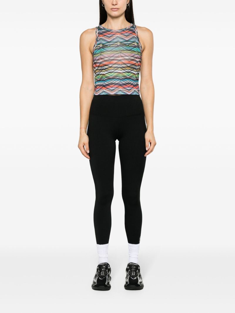Multicolour Zig-zag Print Sleeveless Top