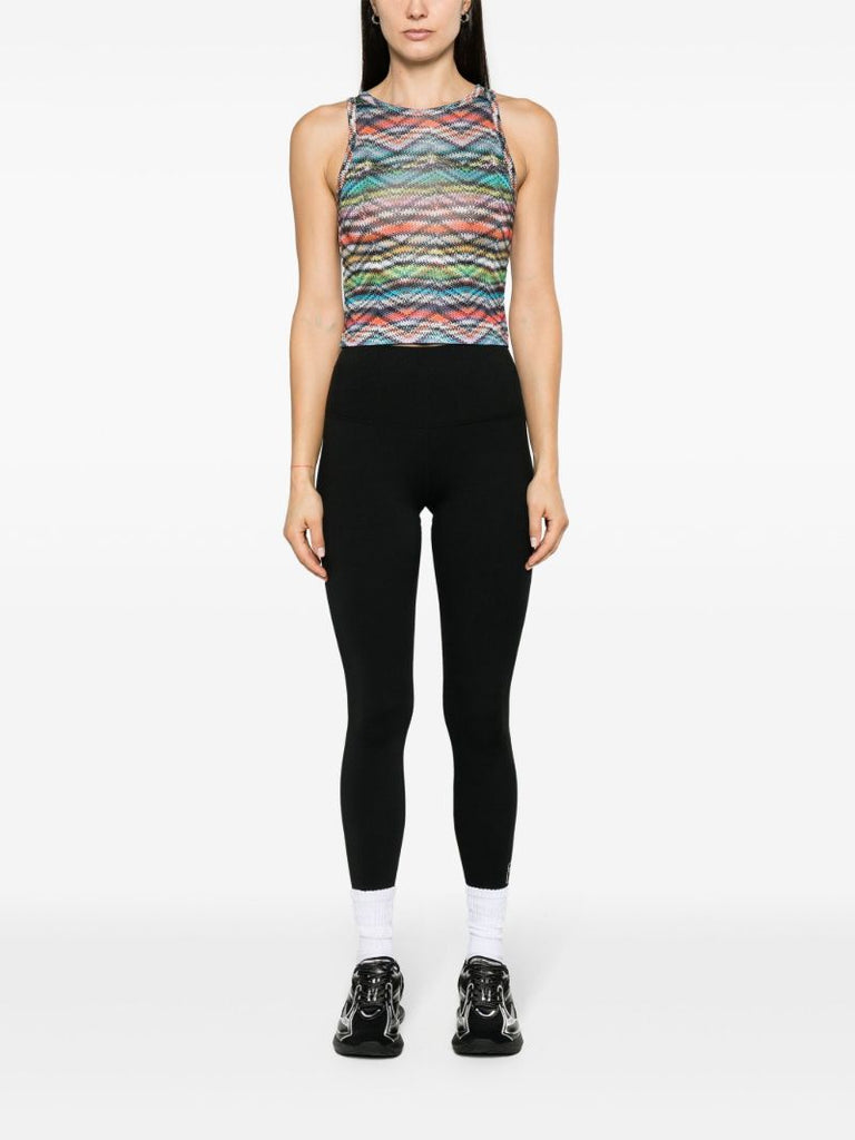 Multicolour Zig-zag Print Sleeveless Top