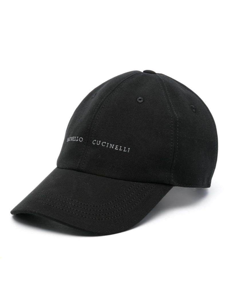 Black Logo-embroidered Cotton Baseball Cap