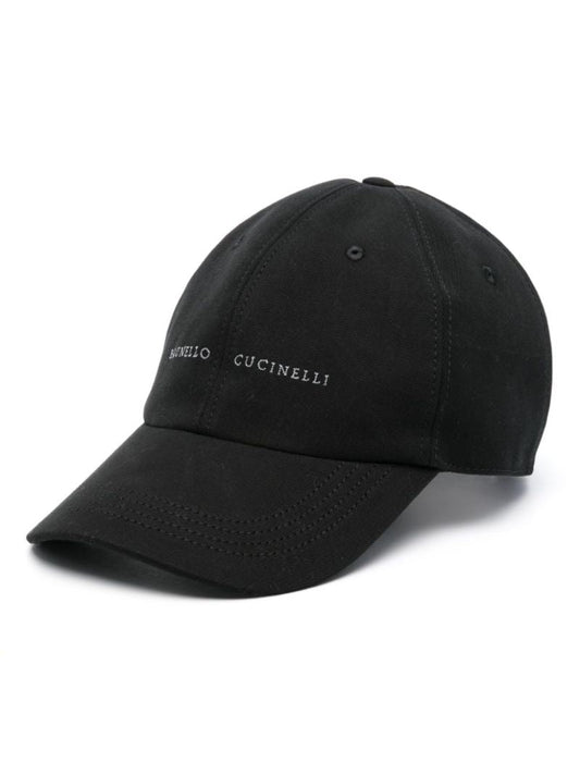 Black Logo-embroidered Cotton Baseball Cap