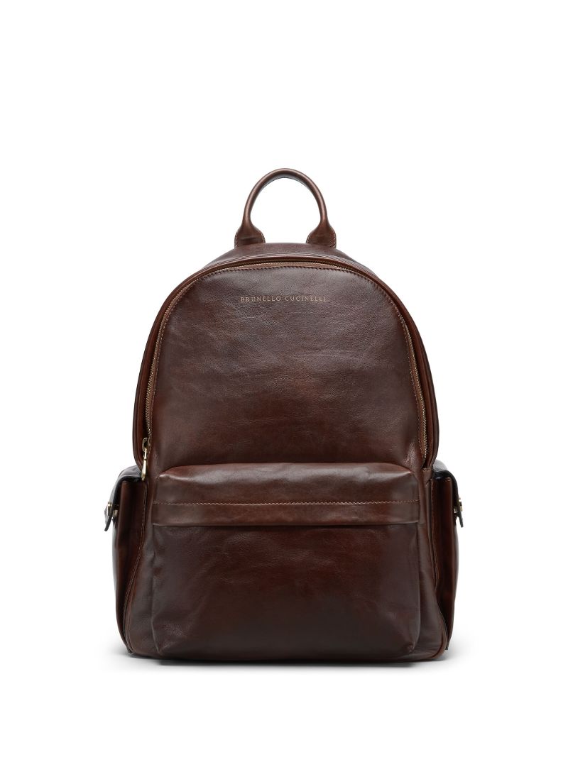 Brown Leather Backpack