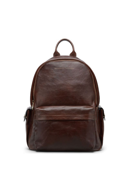 Brown Leather Backpack