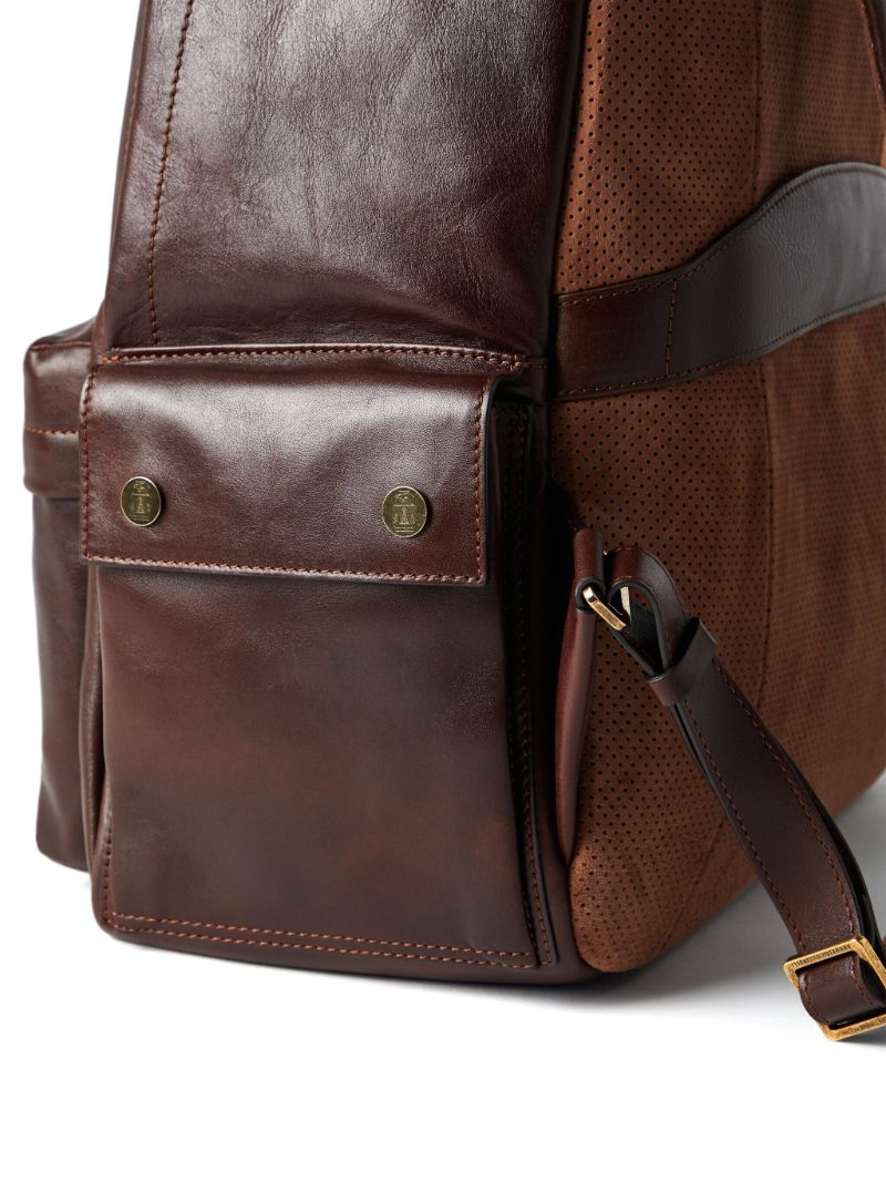 Brown Leather Backpack