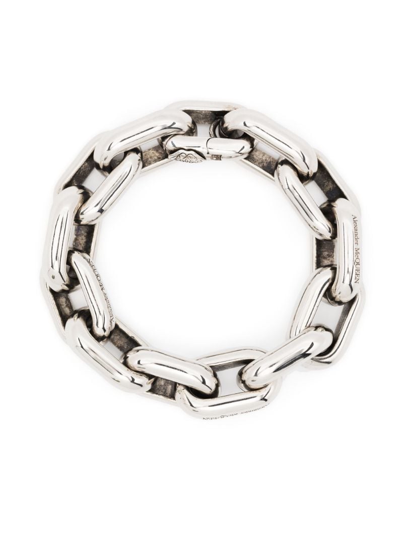 Silver-tone Polished Chain-link Bracelet