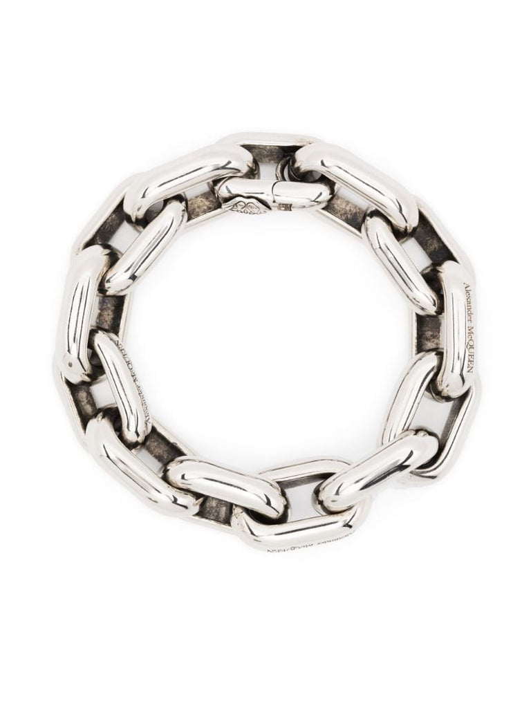 Silver-tone Polished Chain-link Bracelet