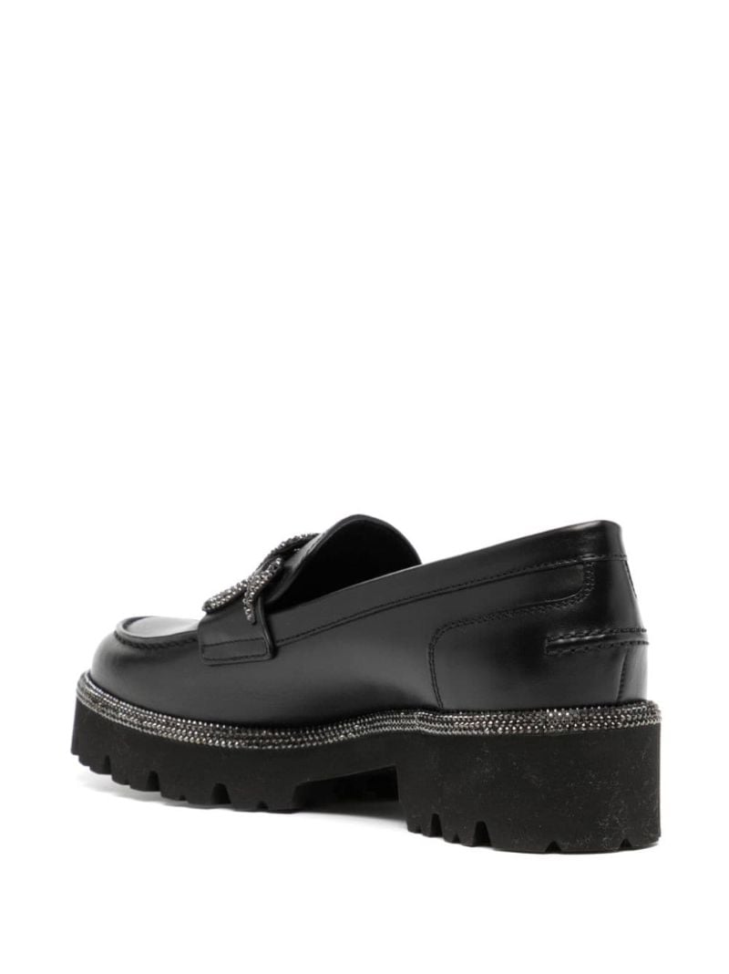 Black Morgana Leather Loafers
