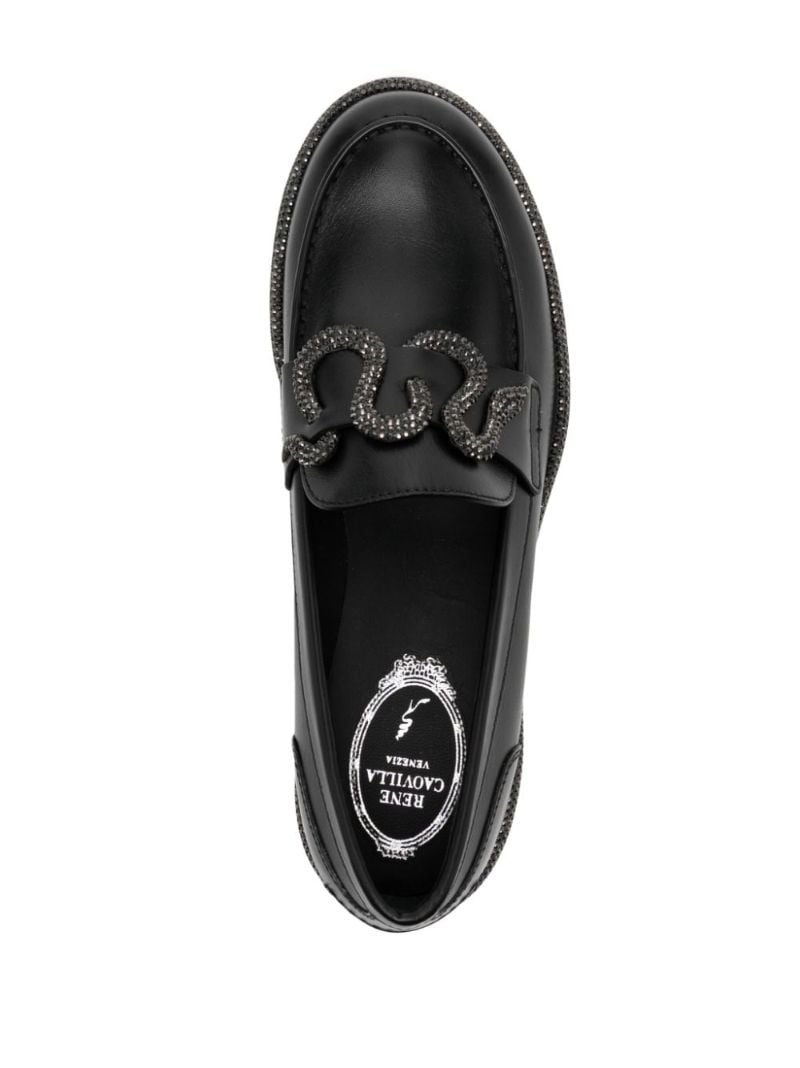Black Morgana Leather Loafers
