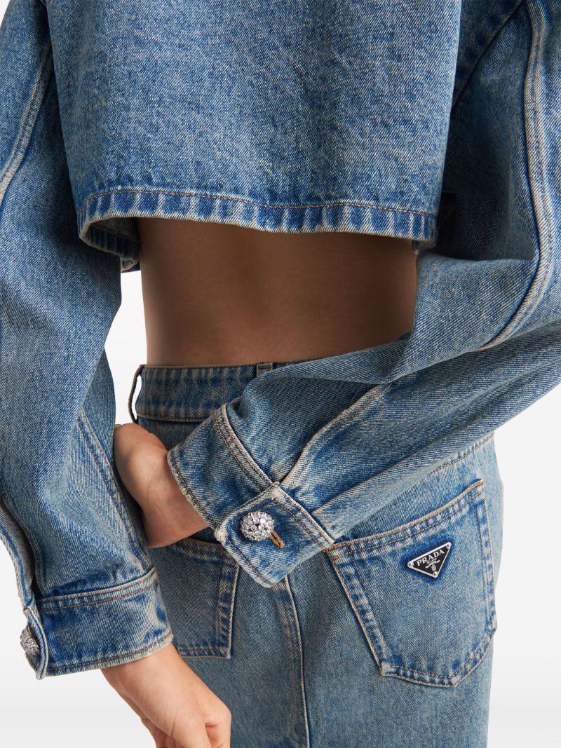 Blue Denim Maxi Skirt