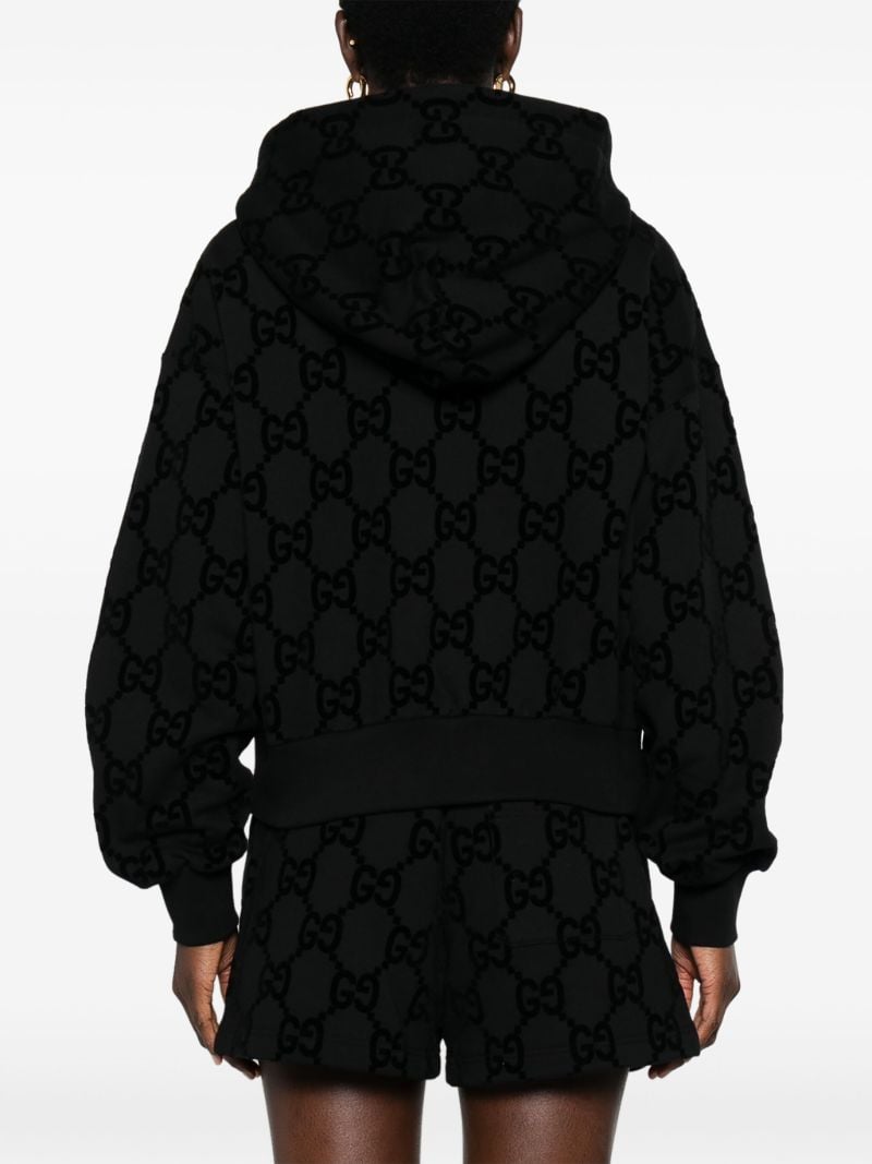 Black Interlocking G Cotton Hooded Jacket