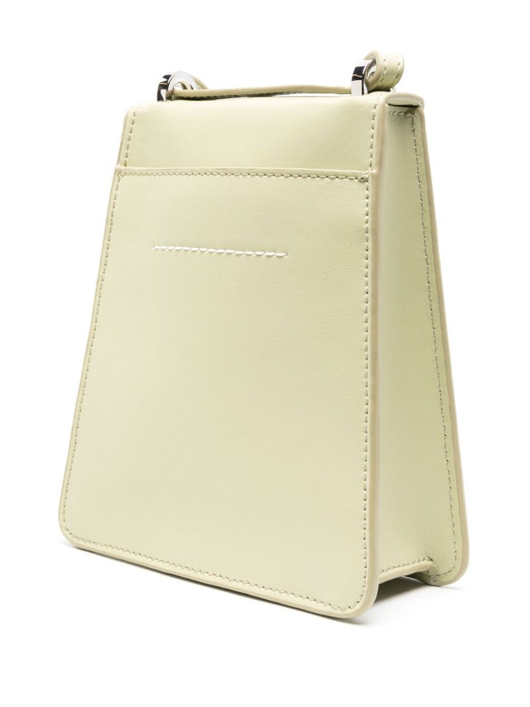Green Numeric Small Leather Cross Body Bag