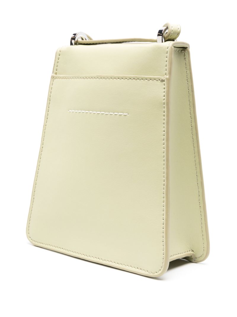 Green Numeric Small Leather Cross Body Bag