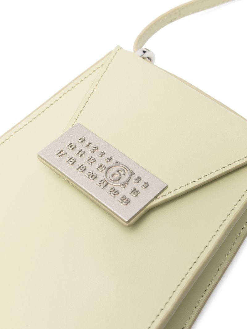 Green Numeric Small Leather Cross Body Bag