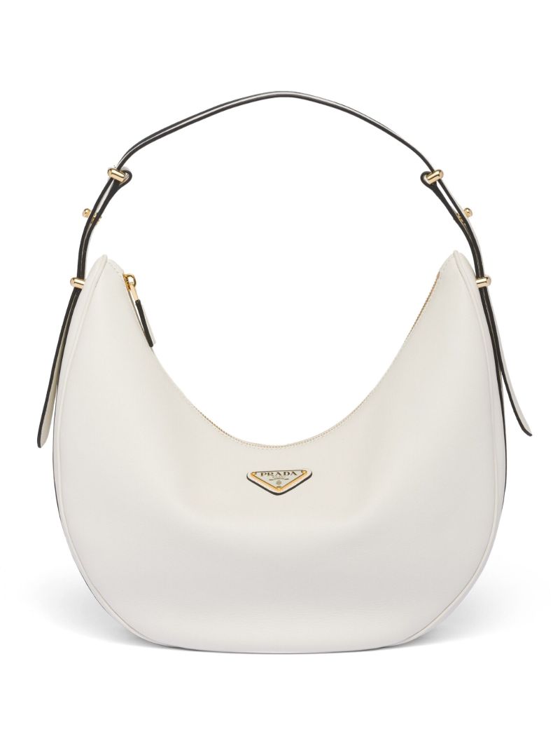 White ArquÃ_x0083_Â© Leather Shoulder Bag