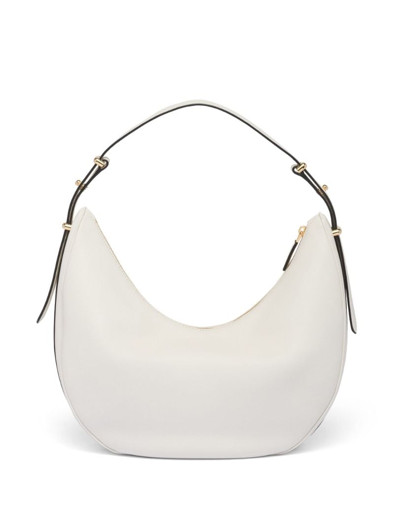 White ArquÃ_x0083_Â© Leather Shoulder Bag