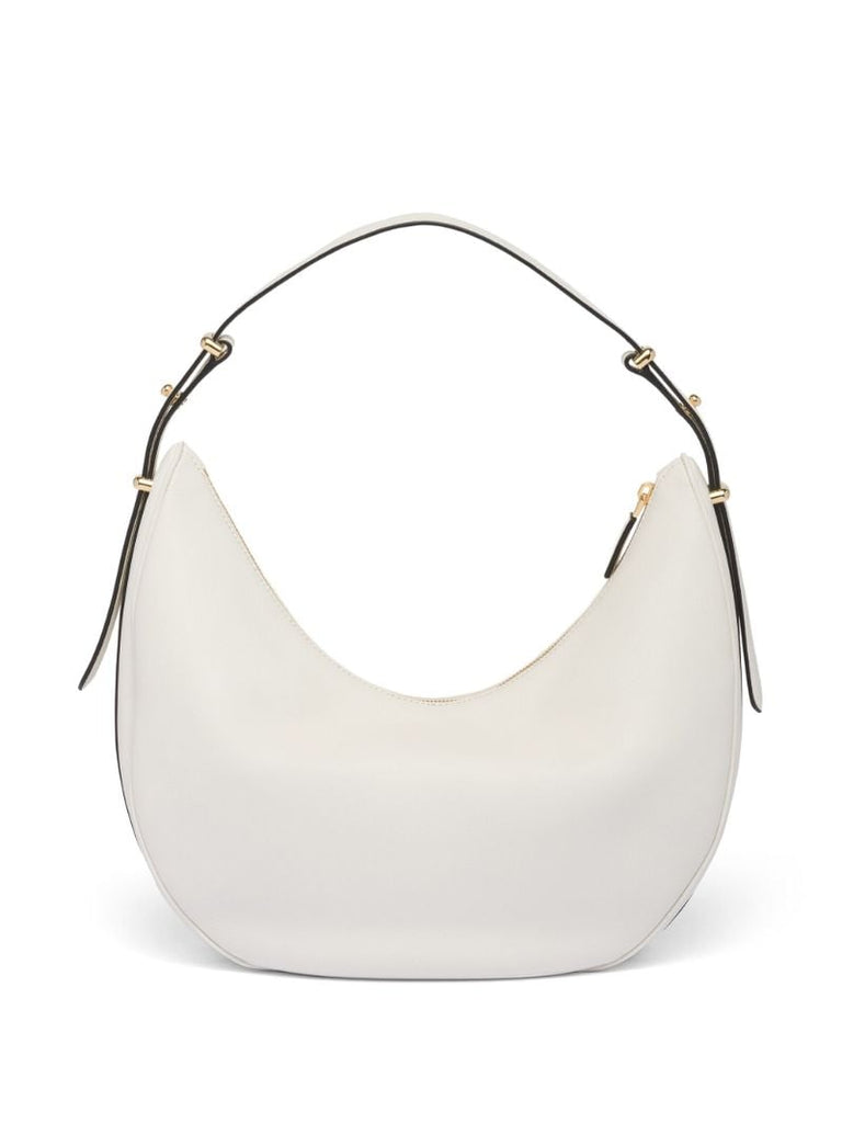 White ArquÃ_x0083_Â© Leather Shoulder Bag