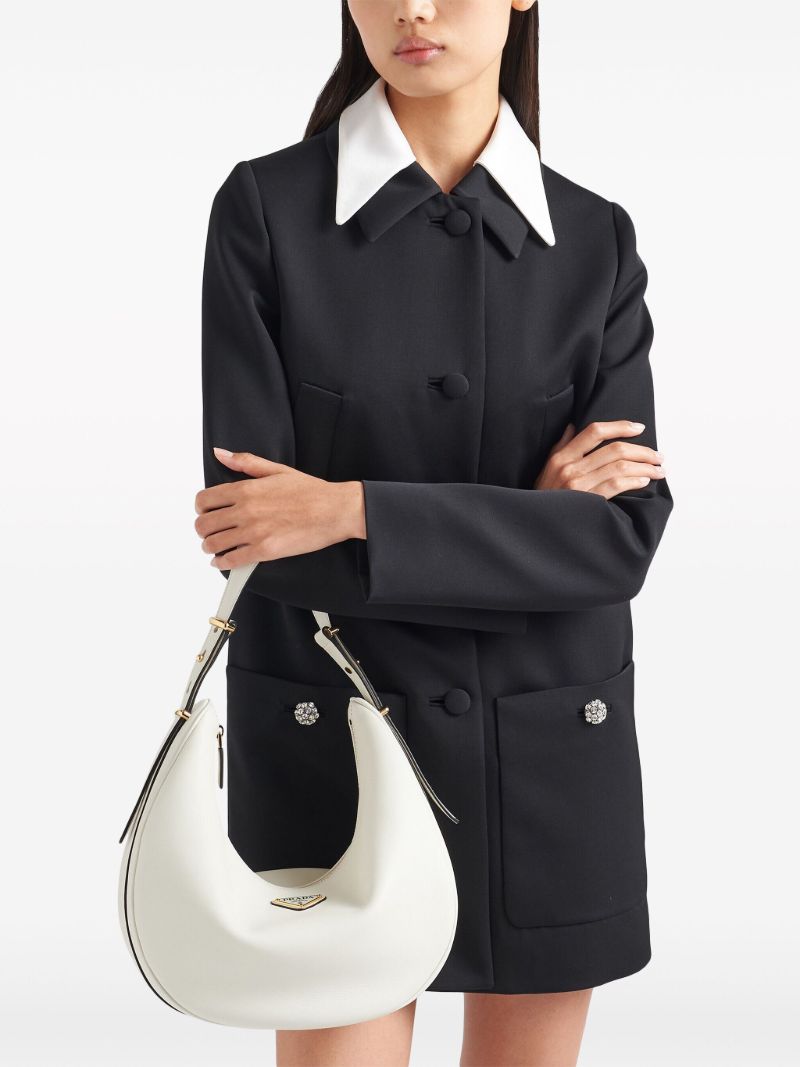 White ArquÃ_x0083_Â© Leather Shoulder Bag