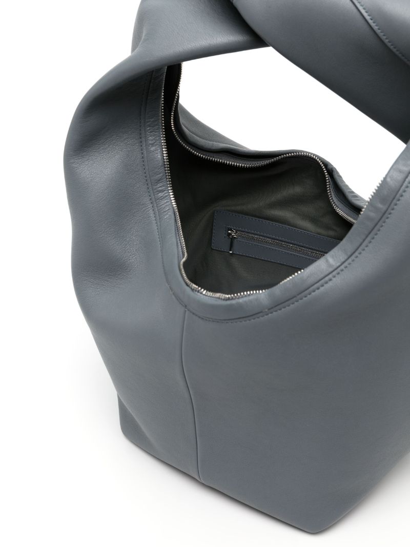 Grey Yela Leather Shoulder Bag