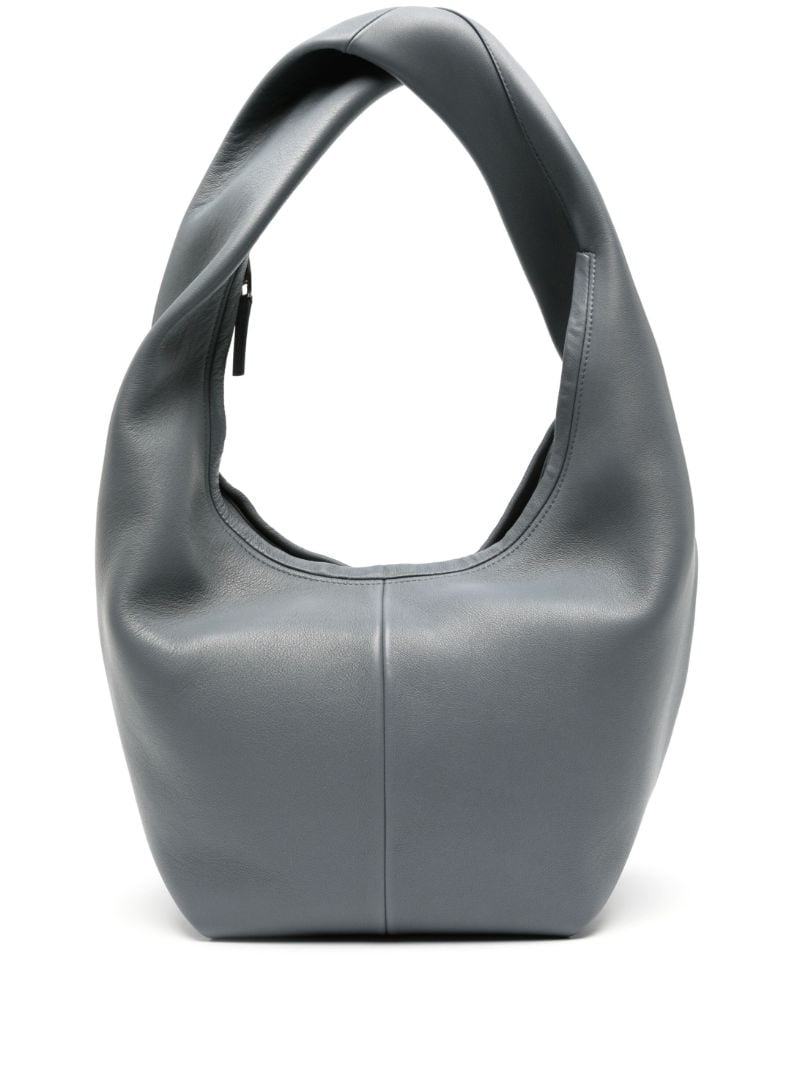 Grey Yela Leather Shoulder Bag