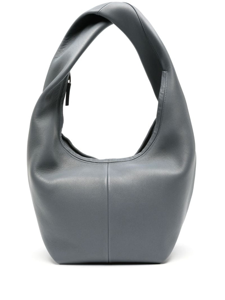 Grey Yela Leather Shoulder Bag