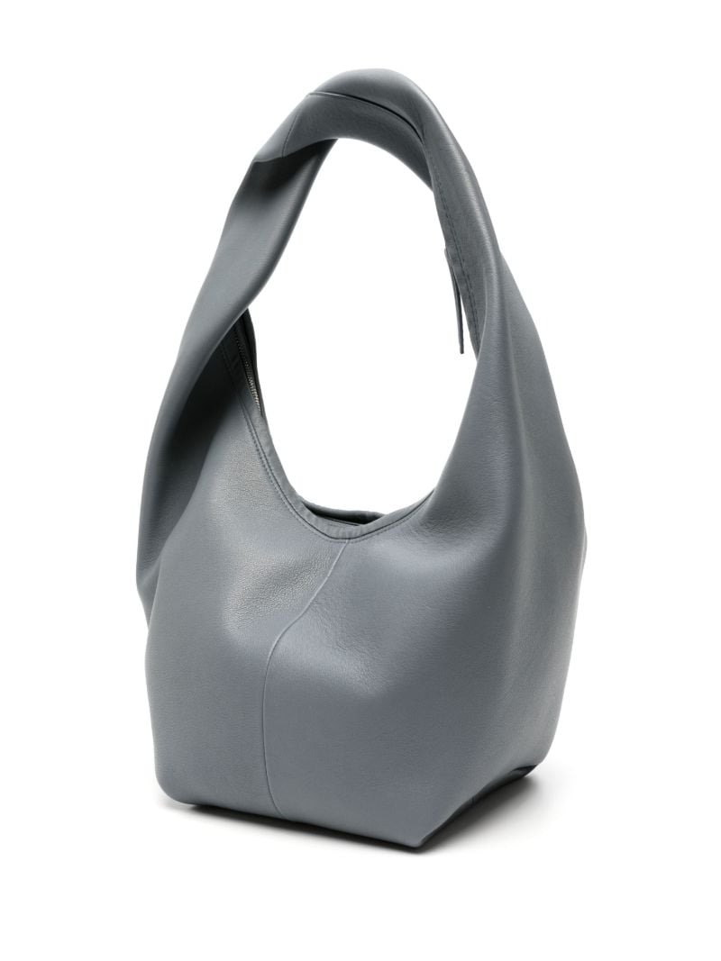 Grey Yela Leather Shoulder Bag