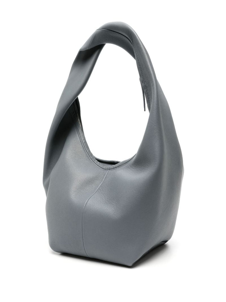 Grey Yela Leather Shoulder Bag