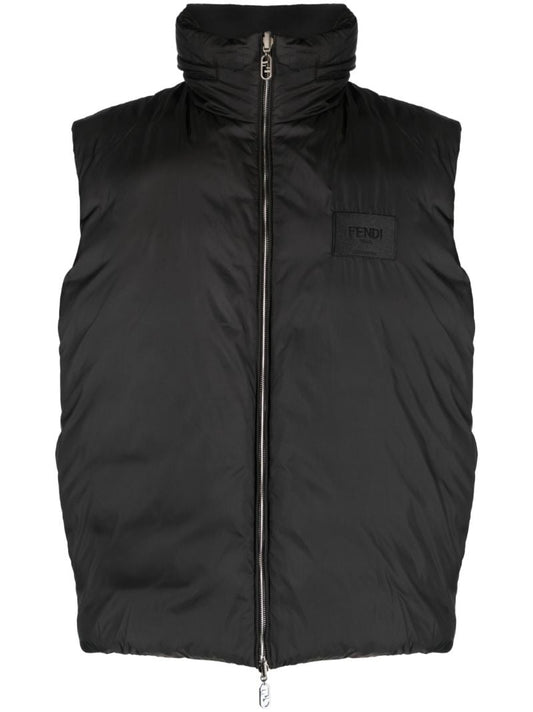 Black Reversible Padded Gilet