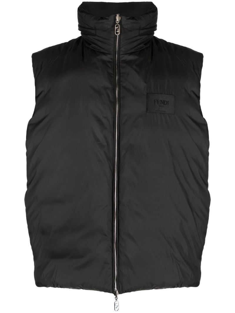 Black Reversible Padded Gilet