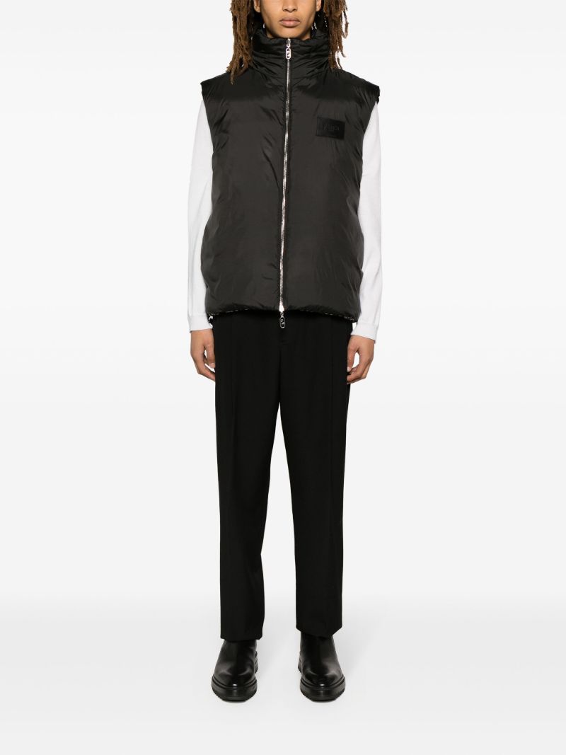 Black Reversible Padded Gilet