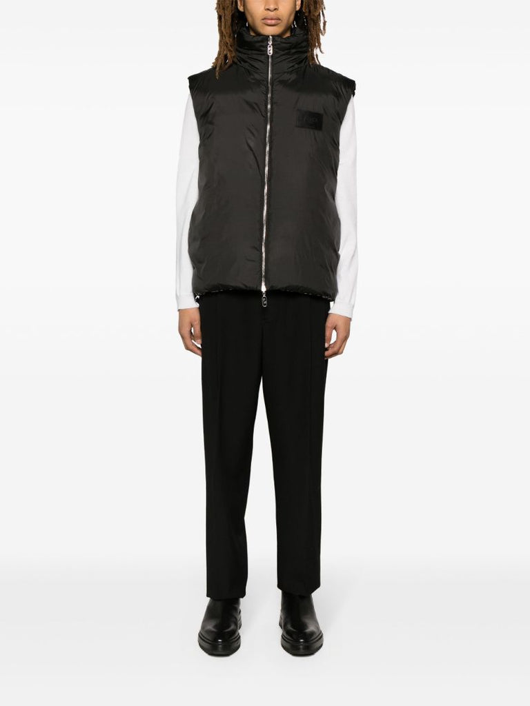 Black Reversible Padded Gilet