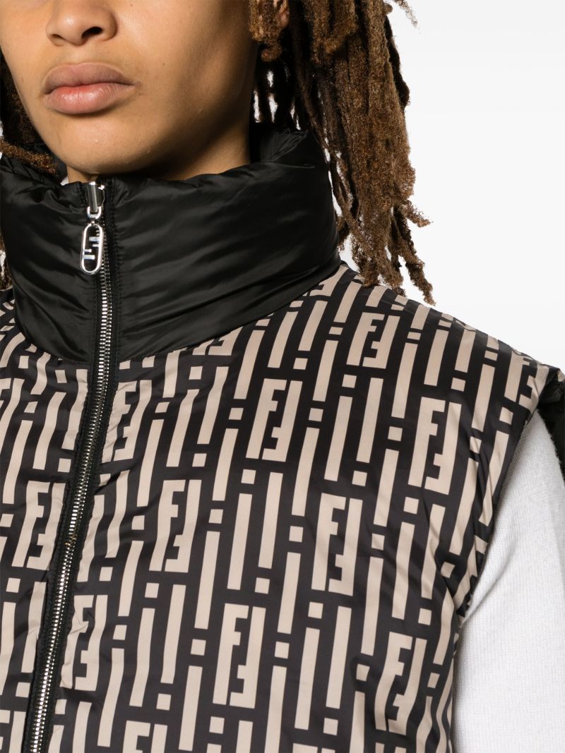 Black Reversible Padded Gilet