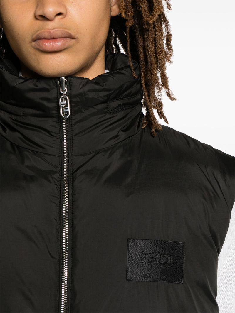 Black Reversible Padded Gilet