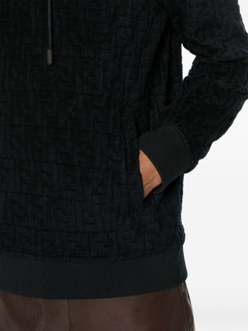Blue Ff Cotton Hoodie