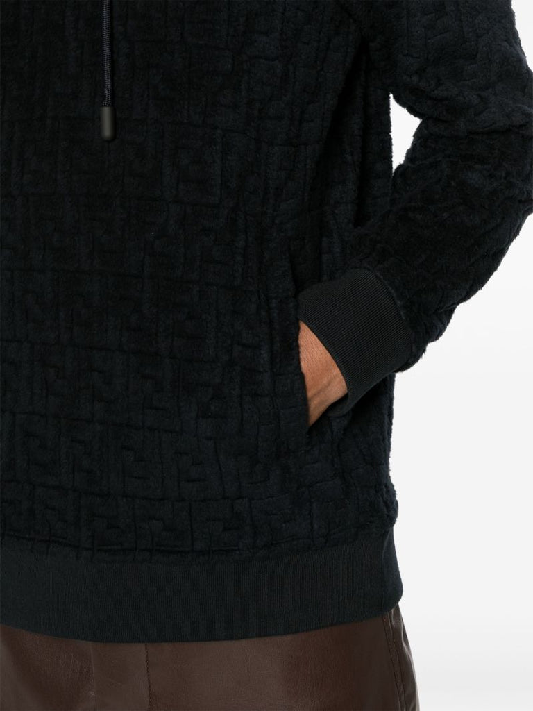 Blue Ff Cotton Hoodie