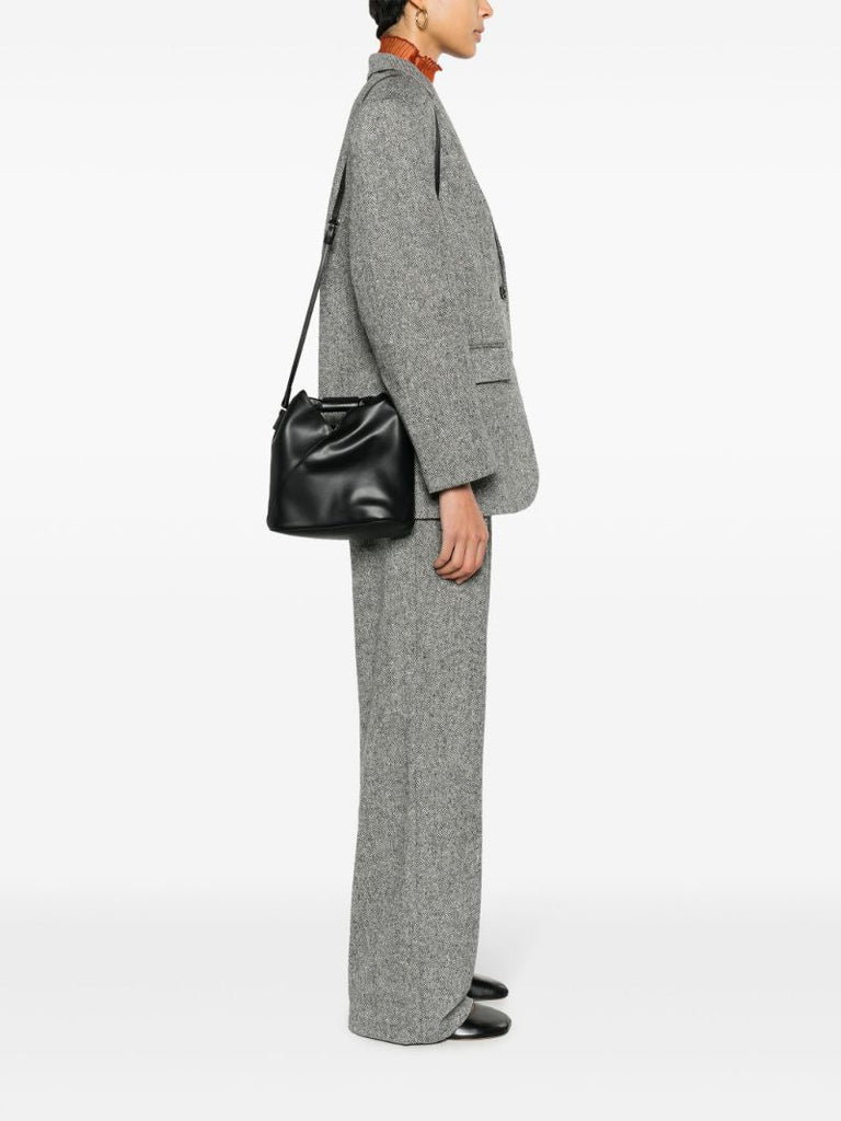 Black Japanese Leather Tote Bag