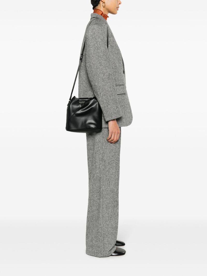 Black Japanese Leather Tote Bag