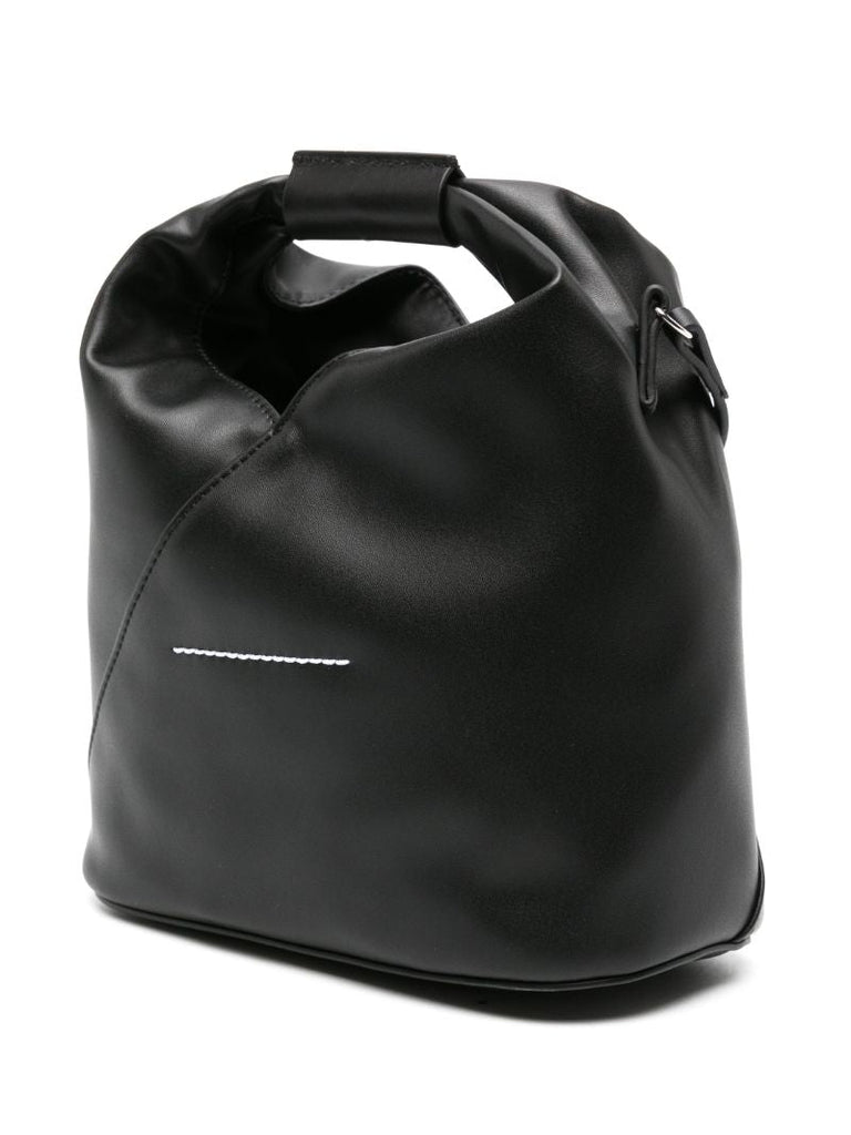 Black Japanese Leather Tote Bag