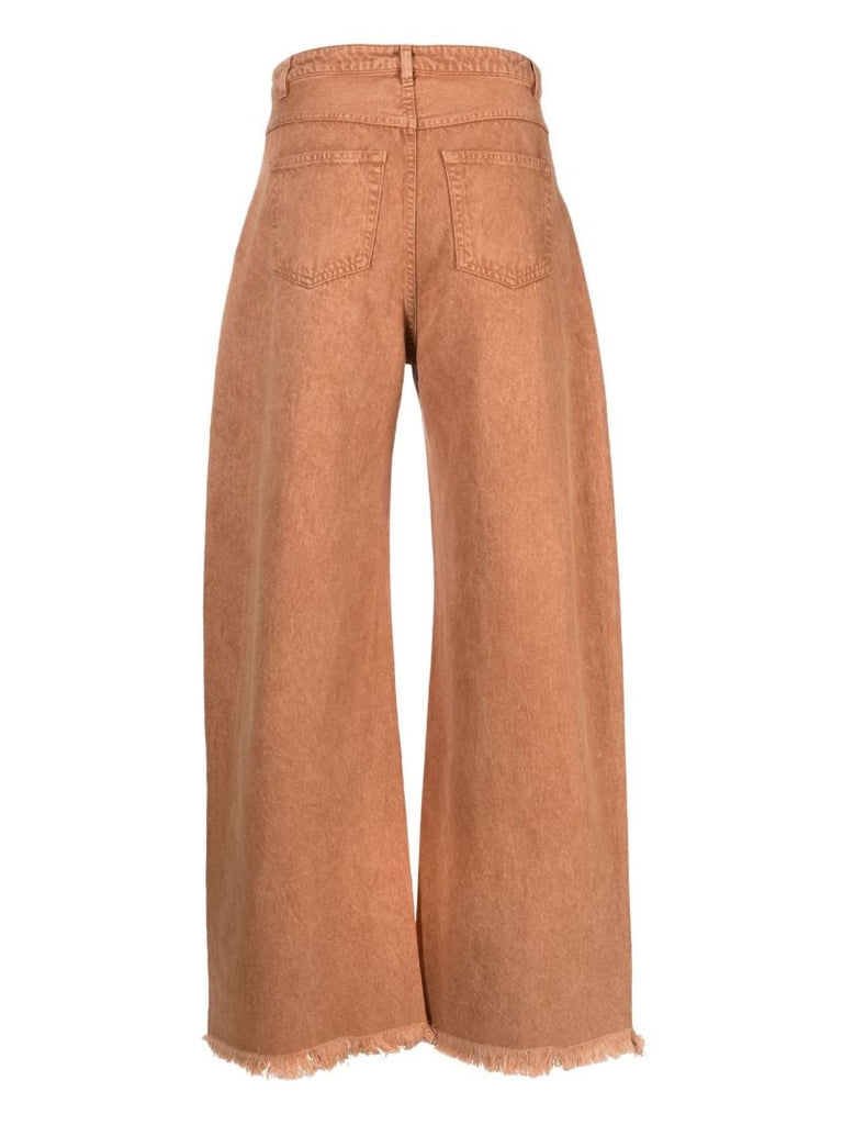 Brown High-rise Boyfriend Jeans