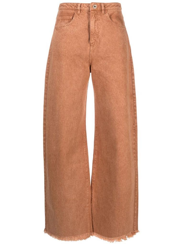 Brown High-rise Boyfriend Jeans