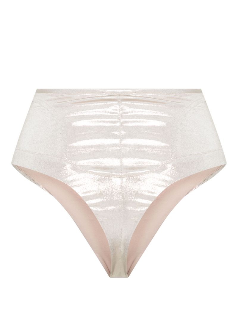 Neutral Corset High-waisted Bikini Bottoms