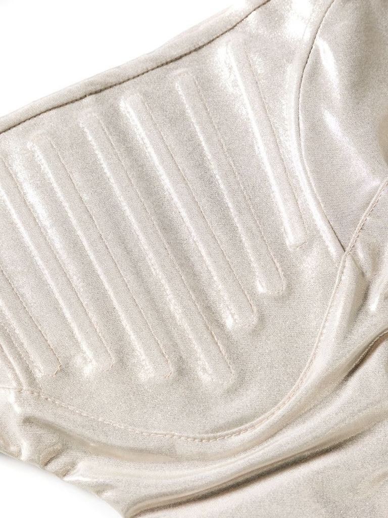 Neutral Corset High-waisted Bikini Bottoms