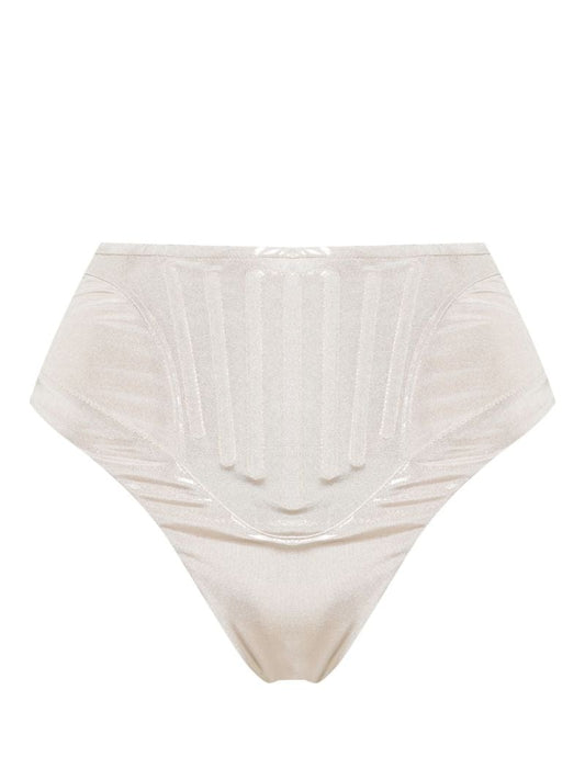 Neutral Corset High-waisted Bikini Bottoms