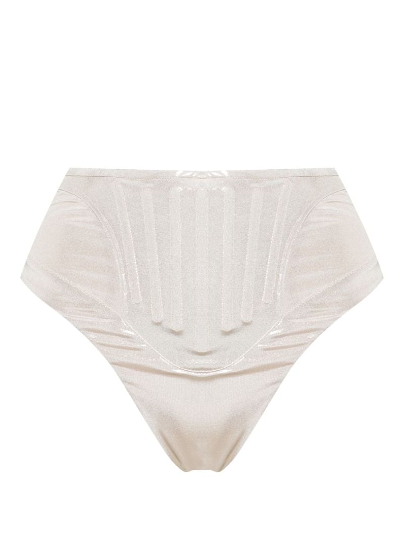 Neutral Corset High-waisted Bikini Bottoms