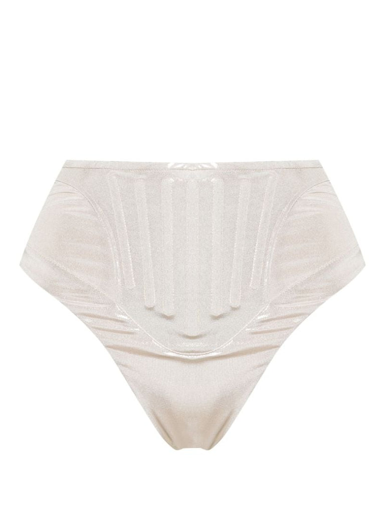 Neutral Corset High-waisted Bikini Bottoms