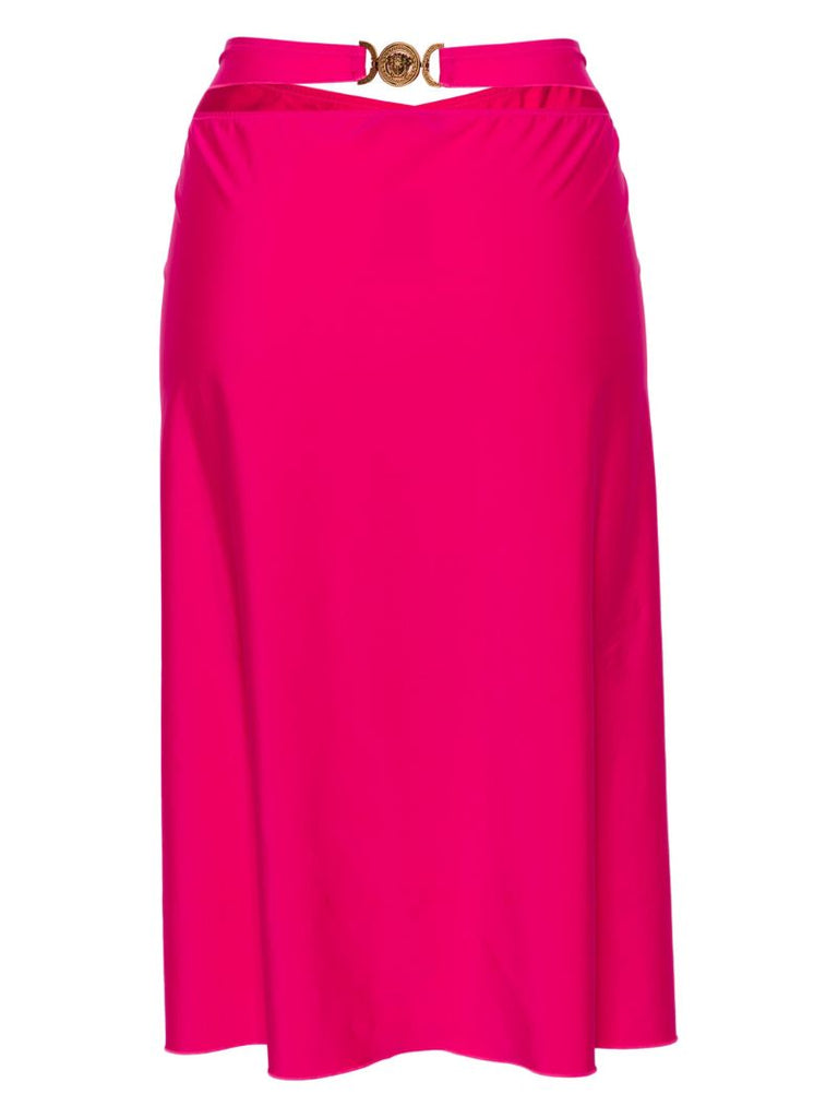 Pink Medusa Wrap Midi Skirt