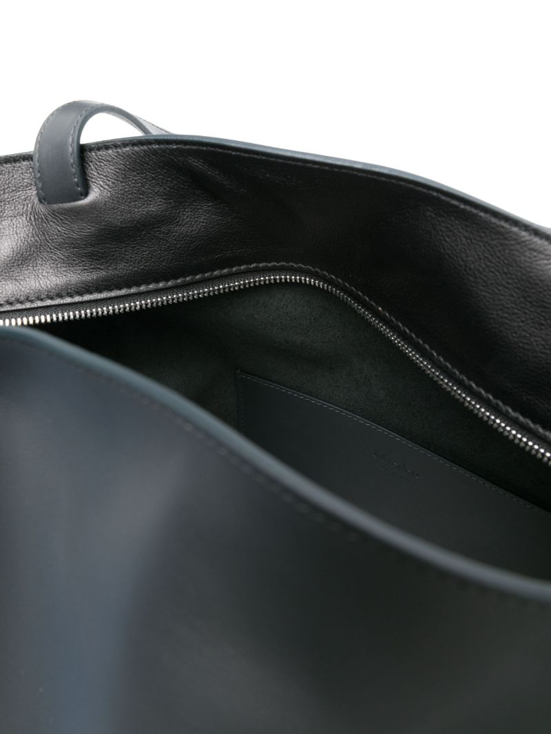 Blue Yumi Leather Tote Bag
