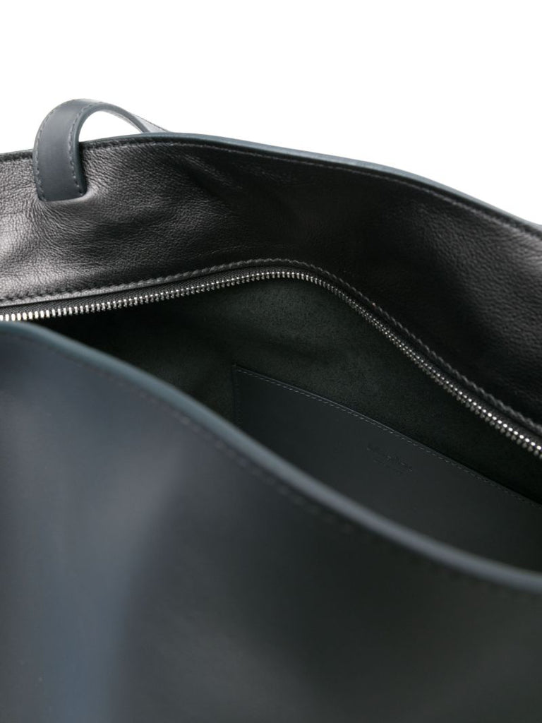 Blue Yumi Leather Tote Bag