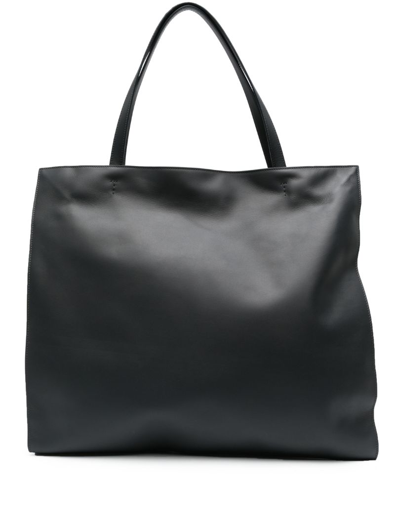 Blue Yumi Leather Tote Bag