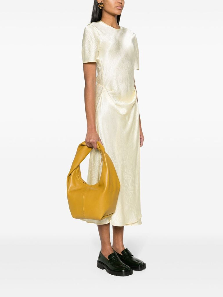 Yellow Yela Leather Shoulder Bag