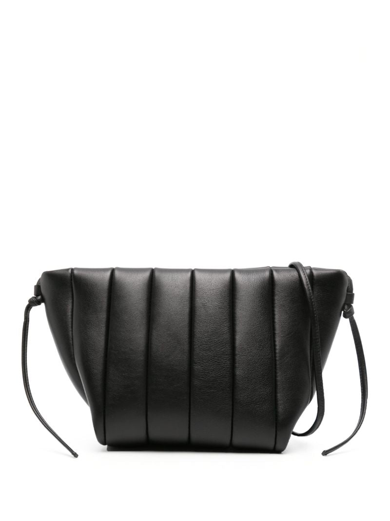 Black Boulevard Padded Leather Shoulder Bag